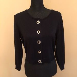 NWOT Black Calvin Klein Toggle Top Large